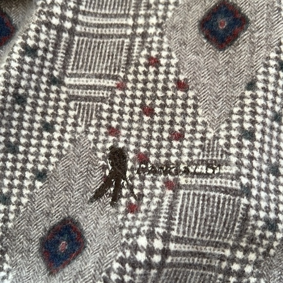 Pancaldi & B Collar Printed Wool Golf Polo Sweater - Picture 3 of 5